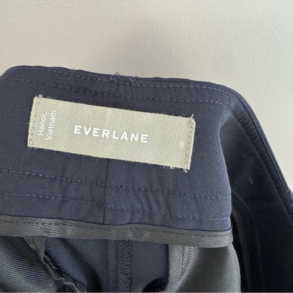 Everlane The Italian Wool Way-High® Drape Pant Navy Blue Size 8 Pleated - Picture 10 of 12